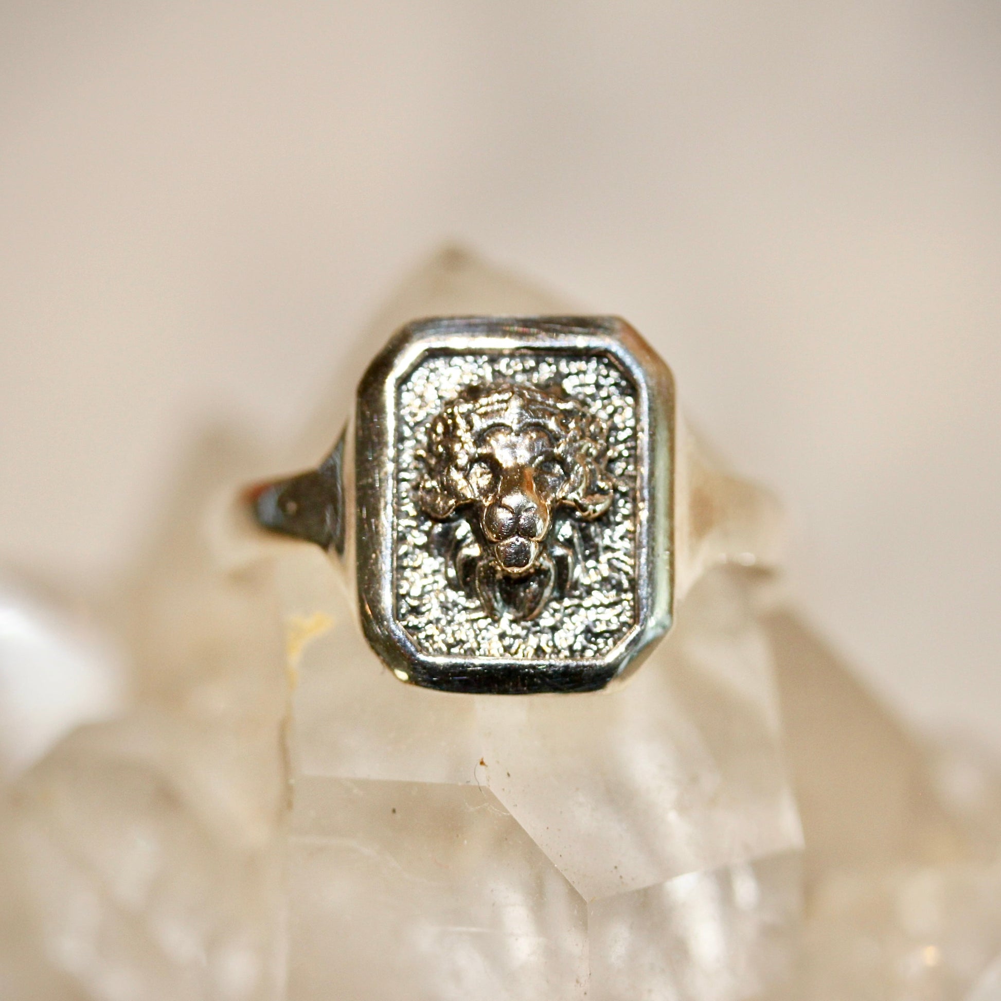 leo the lion king ring. 25 silver.