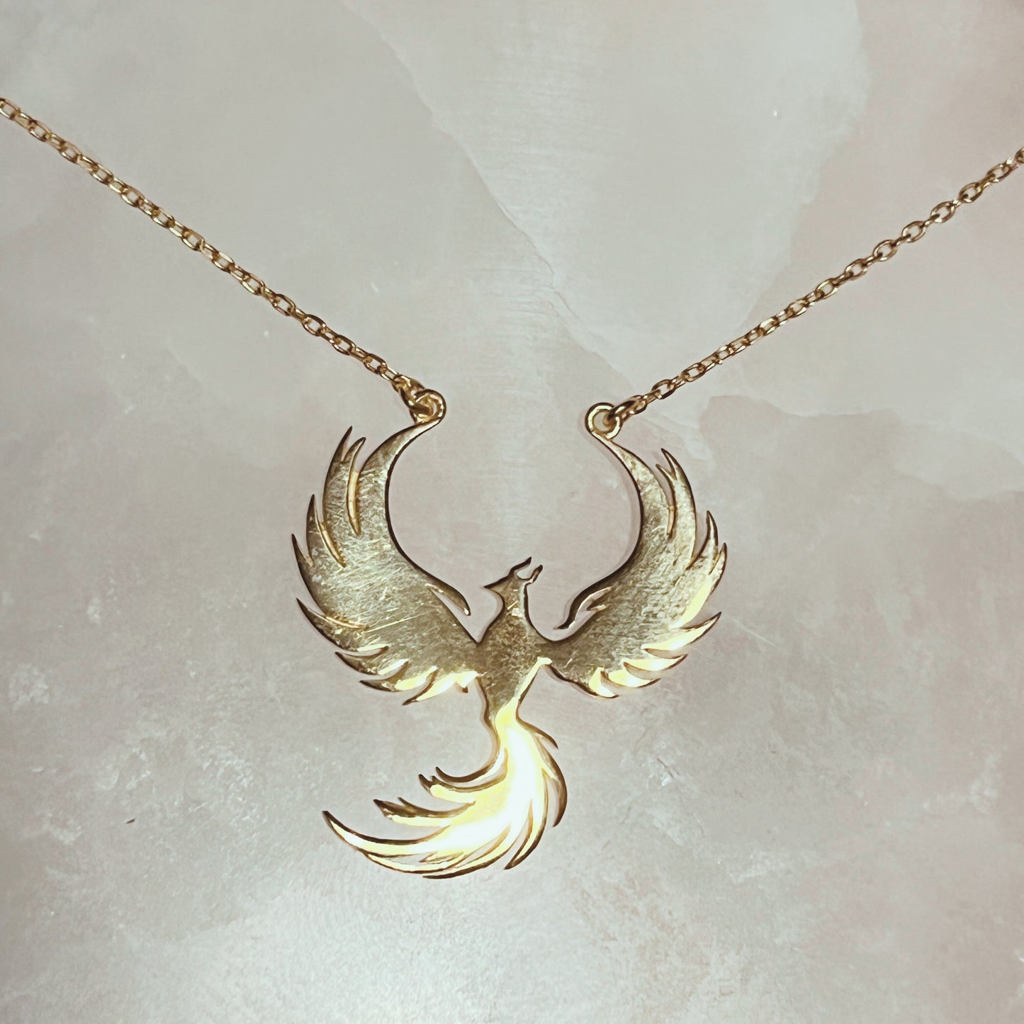 nayana designs - phoenix necklace - gold. zodiac academy officially licensed merchandise. 