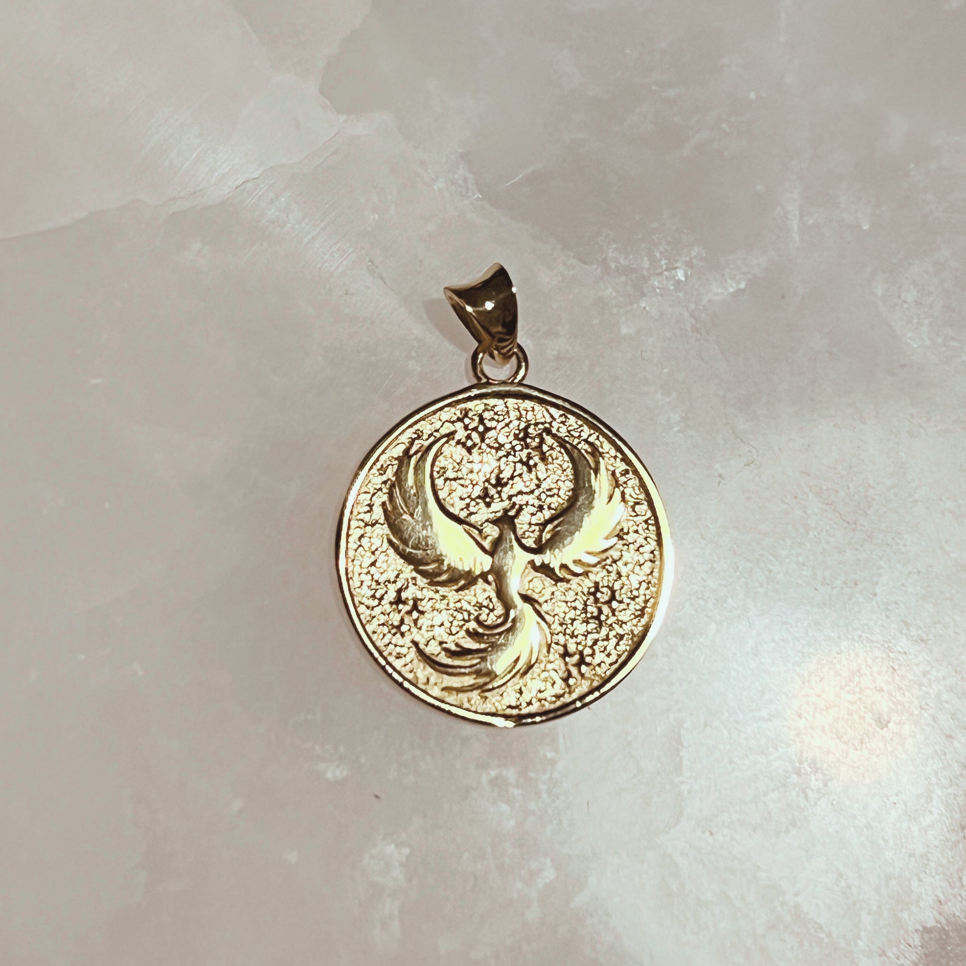 nayana designs - phoenix sky pendant - 24kt gold vermeil.